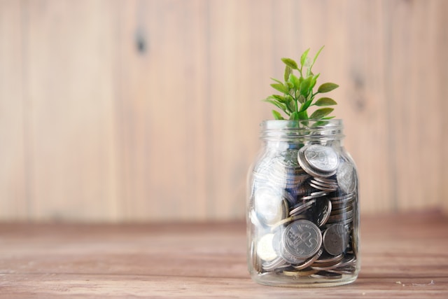 A jar of coins